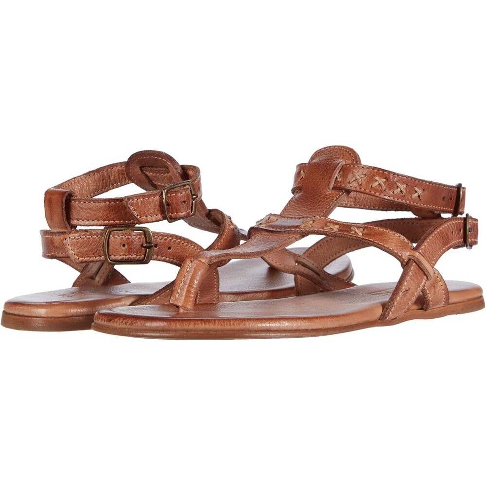 Bed|Stü Moon F373152-915 Thong Women's US 7 Tan Dip Dye Leather Sandals GAL2075
